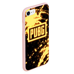 Чехол iPhone 7/8 матовый PUBG neon, цвет: 3D-светло-розовый — фото 2