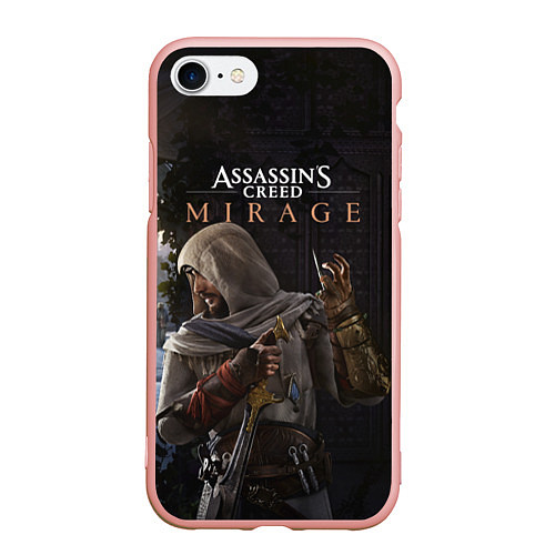 Чехол iPhone 7/8 матовый Скрытый Басим Assassins creed mirage / 3D-Светло-розовый – фото 1