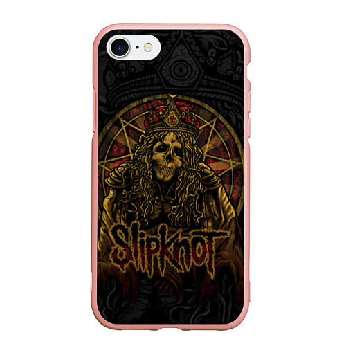 Чехол iPhone 7/8 матовый Slipknot - death / 3D-Светло-розовый – фото 1