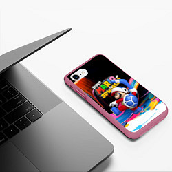 Чехол iPhone 7/8 матовый Super Mario 3D World - Boomerang, цвет: 3D-малиновый — фото 2
