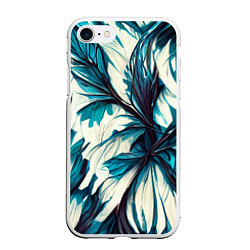 Чехол iPhone 7/8 матовый Абстрактные цветочные узоры, цвет: 3D-белый