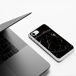 Чехол iPhone 7/8 матовый Малярные пятна, цвет: 3D-белый — фото 2