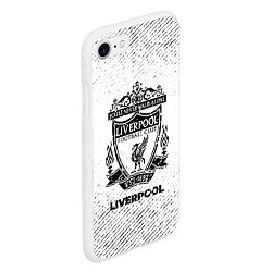 Чехол iPhone 7/8 матовый Liverpool с потертостями на светлом фоне, цвет: 3D-белый — фото 2