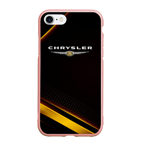 Чехол iPhone 7/8 матовый Chrysler Абстракция / 3D-Светло-розовый – фото 1
