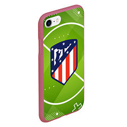 Чехол iPhone 7/8 матовый Atletico madrid Поле, цвет: 3D-малиновый — фото 2