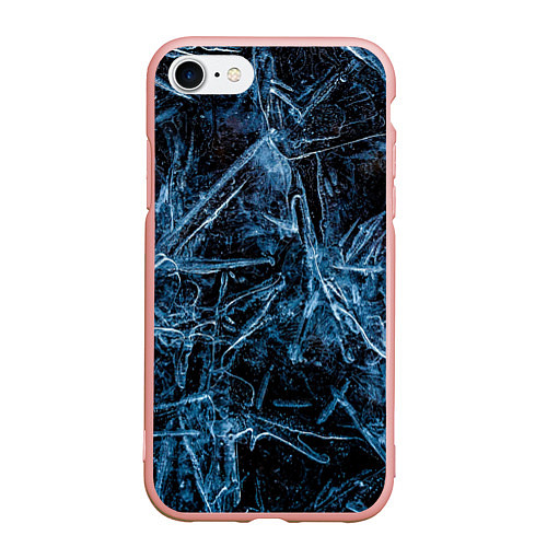 Чехол iPhone 7/8 матовый Ледяная планета / 3D-Светло-розовый – фото 1