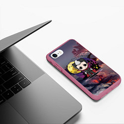 Чехол iPhone 7/8 матовый Японский вампир - малолетка - сакура, цвет: 3D-малиновый — фото 2