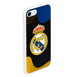 Чехол iPhone 7/8 матовый Real madrid Абстракция, цвет: 3D-белый — фото 2