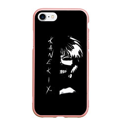 Чехол iPhone 7/8 матовый Tokyo Ghoul Kaneki Ken - anime, цвет: 3D-светло-розовый