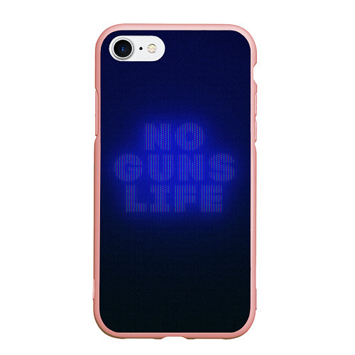 Чехол iPhone 7/8 матовый No guns life tv / 3D-Светло-розовый – фото 1