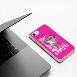 Чехол iPhone 7/8 матовый Харучиё Санзу, цвет: 3D-светло-розовый — фото 2