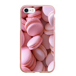 Чехол iPhone 7/8 матовый Красные и розовые кексы, цвет: 3D-светло-розовый