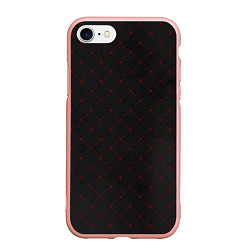 Чехол iPhone 7/8 матовый Красные плитки на черном фоне