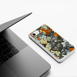 Чехол iPhone 7/8 матовый Лишайниковый лес, цвет: 3D-белый — фото 2