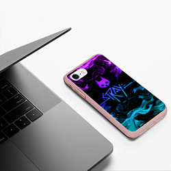 Чехол iPhone 7/8 матовый Stray fire, цвет: 3D-светло-розовый — фото 2