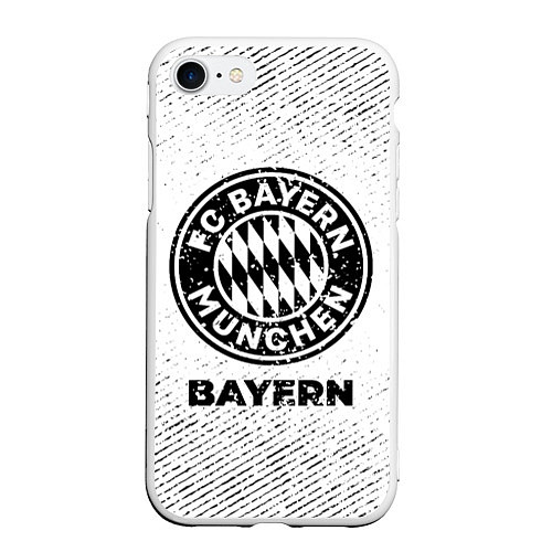 Чехол iPhone 7/8 матовый Bayern с потертостями на светлом фоне / 3D-Белый – фото 1