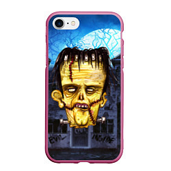 Чехол iPhone 7/8 матовый Желтый зомби, цвет: 3D-малиновый