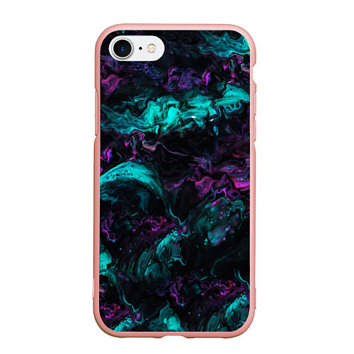 Чехол iPhone 7/8 матовый Неоновые Коралы / 3D-Светло-розовый – фото 1