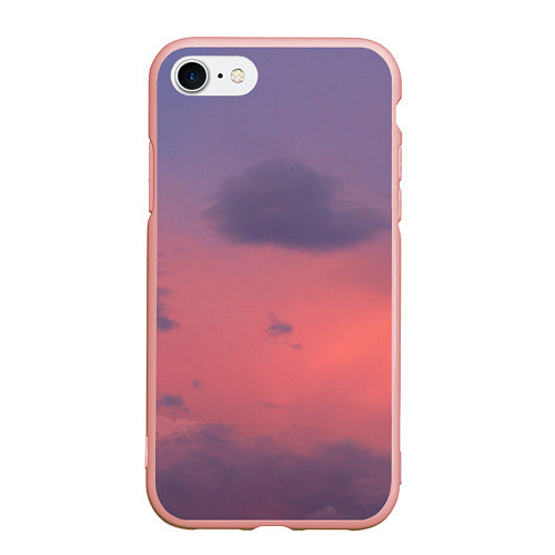 Чехол iPhone 7/8 матовый Розовая туча / 3D-Светло-розовый – фото 1