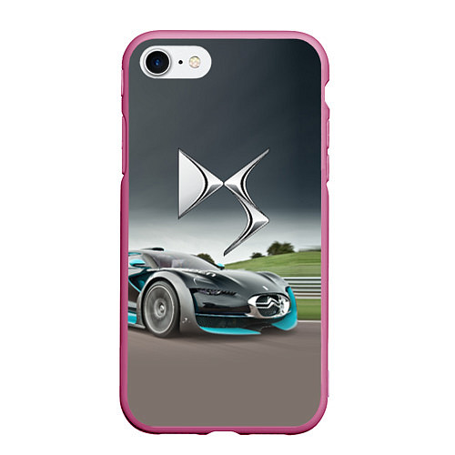 Чехол iPhone 7/8 матовый Citroen DS Spirit - скоростной режим / 3D-Малиновый – фото 1