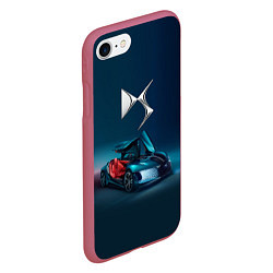 Чехол iPhone 7/8 матовый Citroen DS Spirit Concept, цвет: 3D-малиновый — фото 2