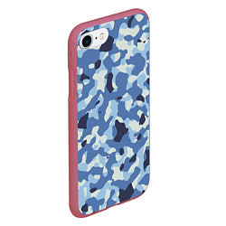 Чехол iPhone 7/8 матовый Камуфляж ВМФ цифра крупный, цвет: 3D-малиновый — фото 2