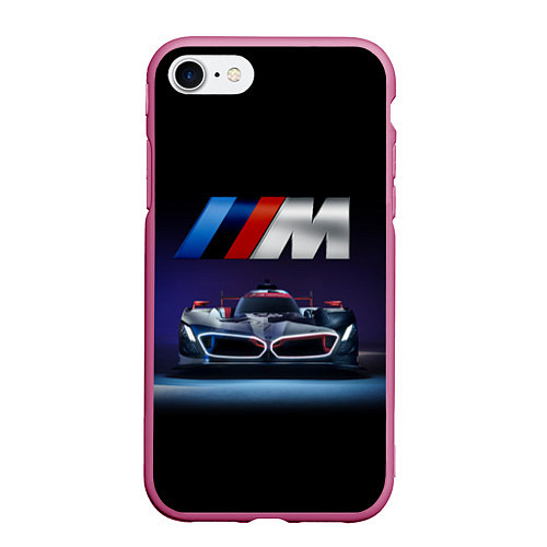 Чехол iPhone 7/8 матовый BMW M Performance Motorsport / 3D-Малиновый – фото 1