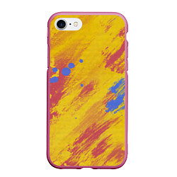 Чехол iPhone 7/8 матовый Радужная палитра, цвет: 3D-малиновый