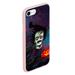 Чехол iPhone 7/8 матовый Голова зомби, цвет: 3D-светло-розовый — фото 2