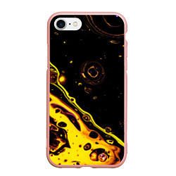 Чехол iPhone 7/8 матовый Золотая вода, цвет: 3D-светло-розовый