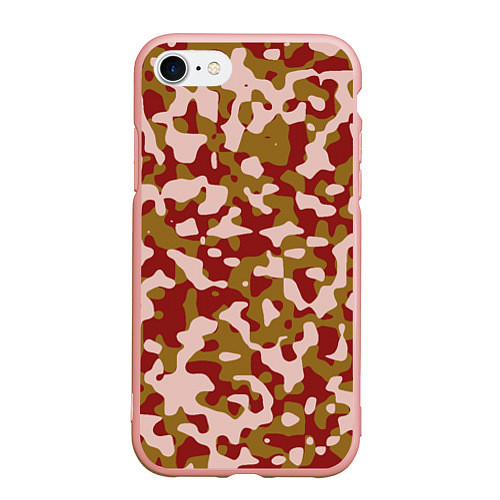 Чехол iPhone 7/8 матовый Камуфляж German Desert / 3D-Светло-розовый – фото 1