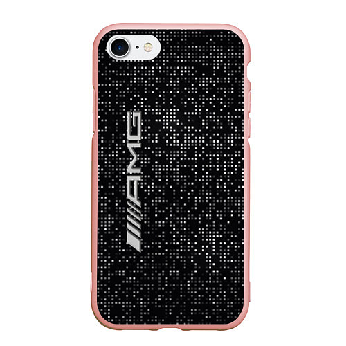 Чехол iPhone 7/8 матовый AMG - pattern - minimalism / 3D-Светло-розовый – фото 1