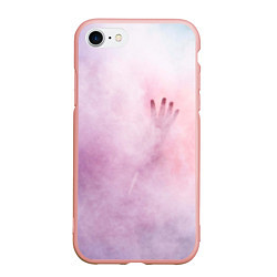 Чехол iPhone 7/8 матовый Изнутри, цвет: 3D-светло-розовый