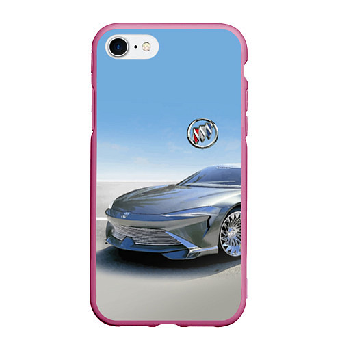 Чехол iPhone 7/8 матовый Buick concept в пустыне / 3D-Малиновый – фото 1