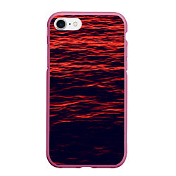 Чехол iPhone 7/8 матовый Sunset Wave, цвет: 3D-малиновый