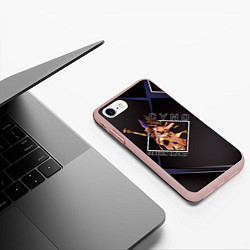 Чехол iPhone 7/8 матовый Сайно в ромбе, цвет: 3D-светло-розовый — фото 2