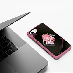 Чехол iPhone 7/8 матовый Яэ Мико в ромбе, цвет: 3D-малиновый — фото 2