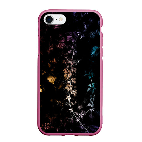 Чехол iPhone 7/8 матовый Magic Foliage / 3D-Малиновый – фото 1