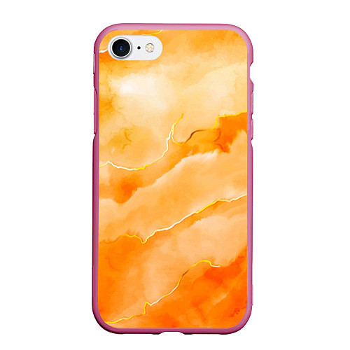 Чехол iPhone 7/8 матовый Оранжевое настроение / 3D-Малиновый – фото 1