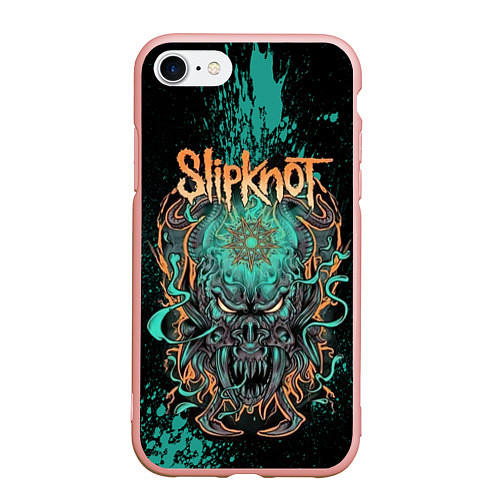 Чехол iPhone 7/8 матовый Slipknot monster / 3D-Светло-розовый – фото 1