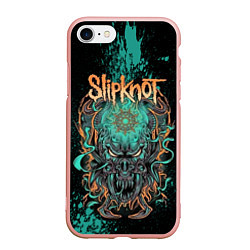 Чехол iPhone 7/8 матовый Slipknot monster, цвет: 3D-светло-розовый