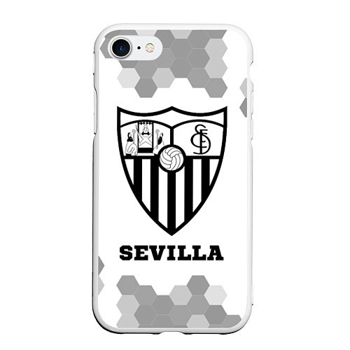 Чехол iPhone 7/8 матовый Sevilla sport на светлом фоне / 3D-Белый – фото 1