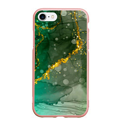 Чехол iPhone 7/8 матовый Изумрудная фантазия, цвет: 3D-светло-розовый