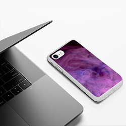 Чехол iPhone 7/8 матовый Сиреневый туман, цвет: 3D-белый — фото 2