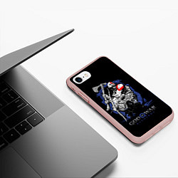 Чехол iPhone 7/8 матовый Кратос,Атрей и Тор GoW Ragnarok, цвет: 3D-светло-розовый — фото 2