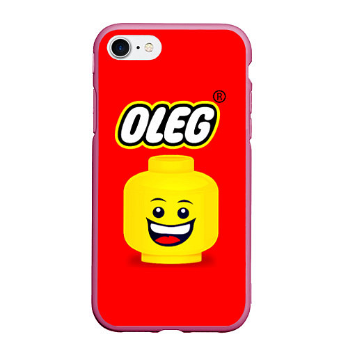 Чехол iPhone 7/8 матовый Олег Lego / 3D-Малиновый – фото 1