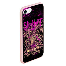 Чехол iPhone 7/8 матовый Slipknot pink, цвет: 3D-светло-розовый — фото 2