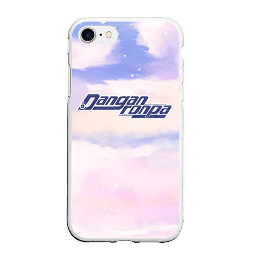 Чехол iPhone 7/8 матовый Danganronpa sky clouds / 3D-Белый – фото 1