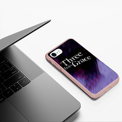 Чехол iPhone 7/8 матовый Three Days Grace lilac, цвет: 3D-светло-розовый — фото 2