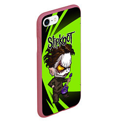 Чехол iPhone 7/8 матовый Slipknot green, цвет: 3D-малиновый — фото 2